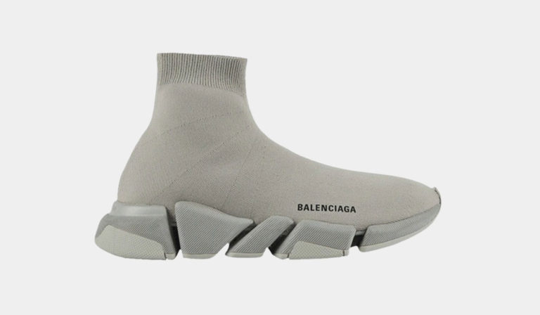 grey balenciaga speed trainer