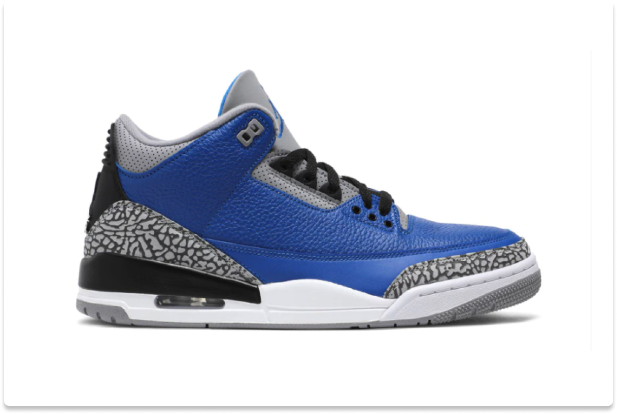 AIR JORDAN 3 RETRO 'VARSITY ROYAL'