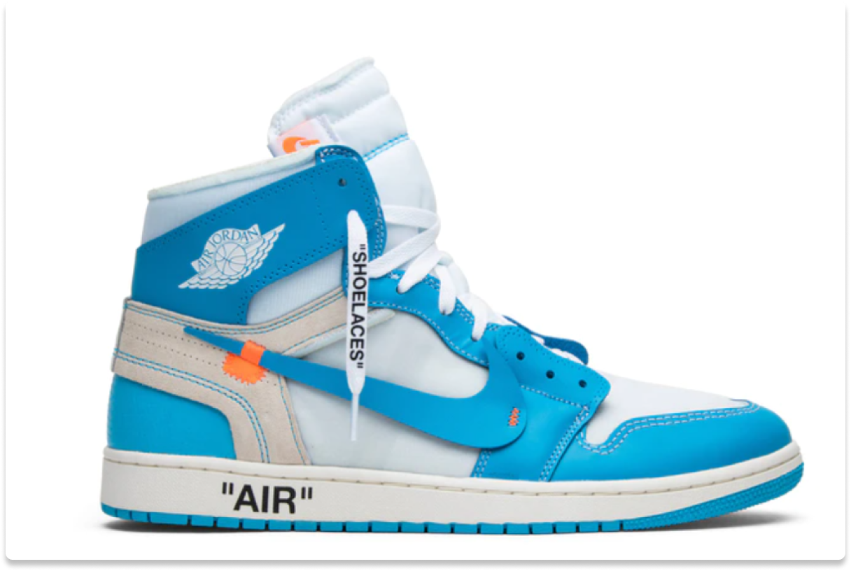OFF‑WHITE X AIR JORDAN 1 RETRO HIGH OG _UNC_ [ALSO WORN BY RUSSEL WESTBROOK]