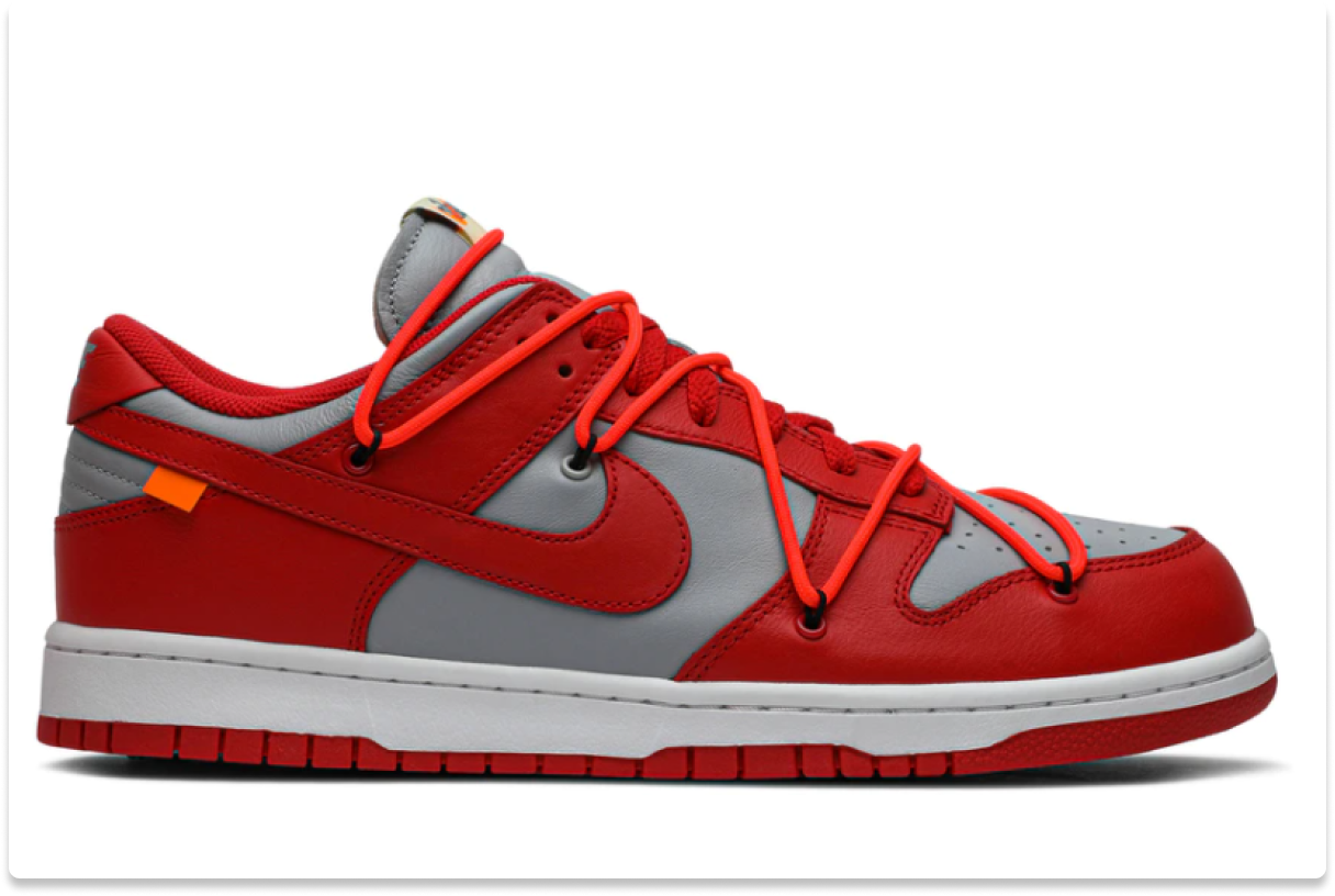 OFF‑WHITE X NIKE DUNK LOW _UNIVERSITY RED_ [ALSO WORN BY JAY CHOU]