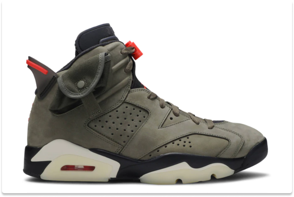 TRAVIS SCOTT X AIR JORDAN 6 RETRO _OLIVE_ [ALSO WORN BY QUAVO]