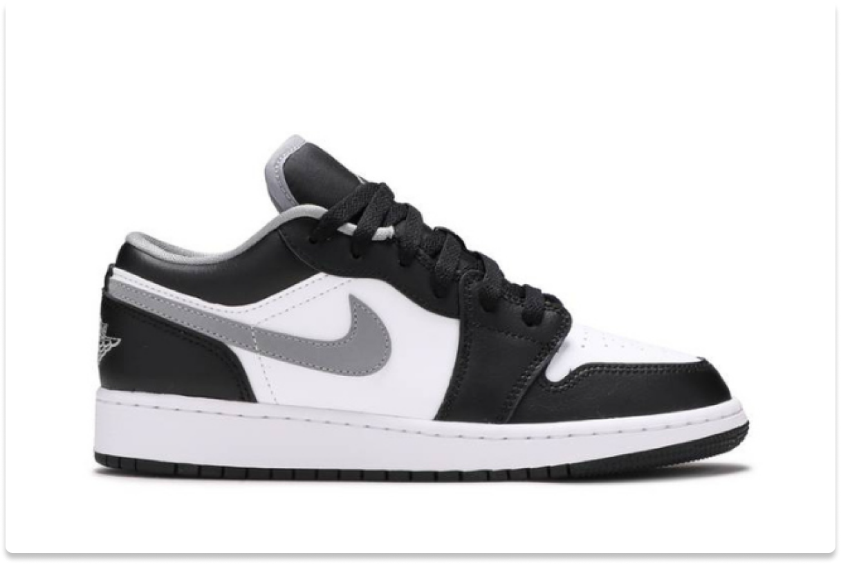 AIR JORDAN 1 LOW 'BLACK MEDIUM GREY'