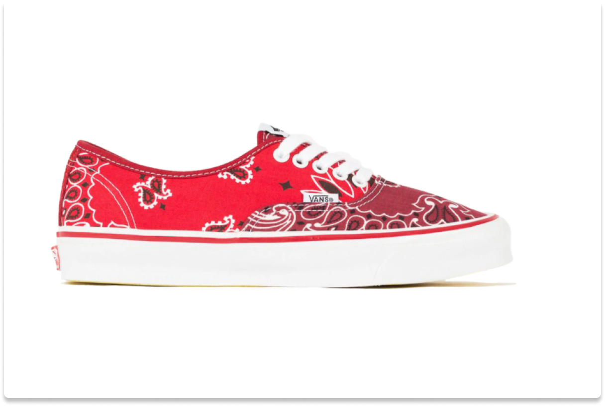 BEDWIN _ THE HEARTBREAKERS X VANS VAULT OG AUTHENTIC LX _RED PAISLEY_