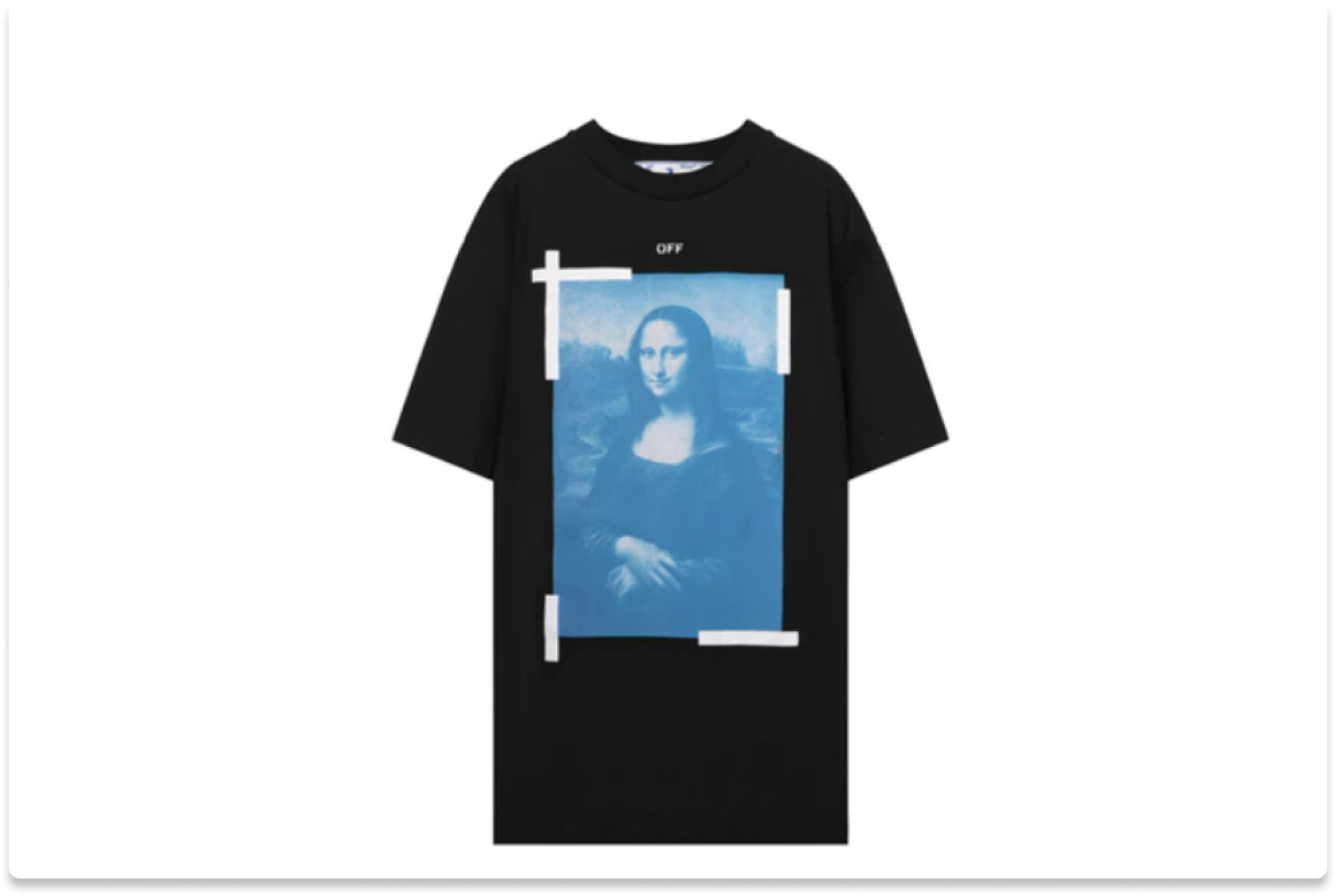 OFF‑WHITE MONA LISA T‑SHIRT BLACK