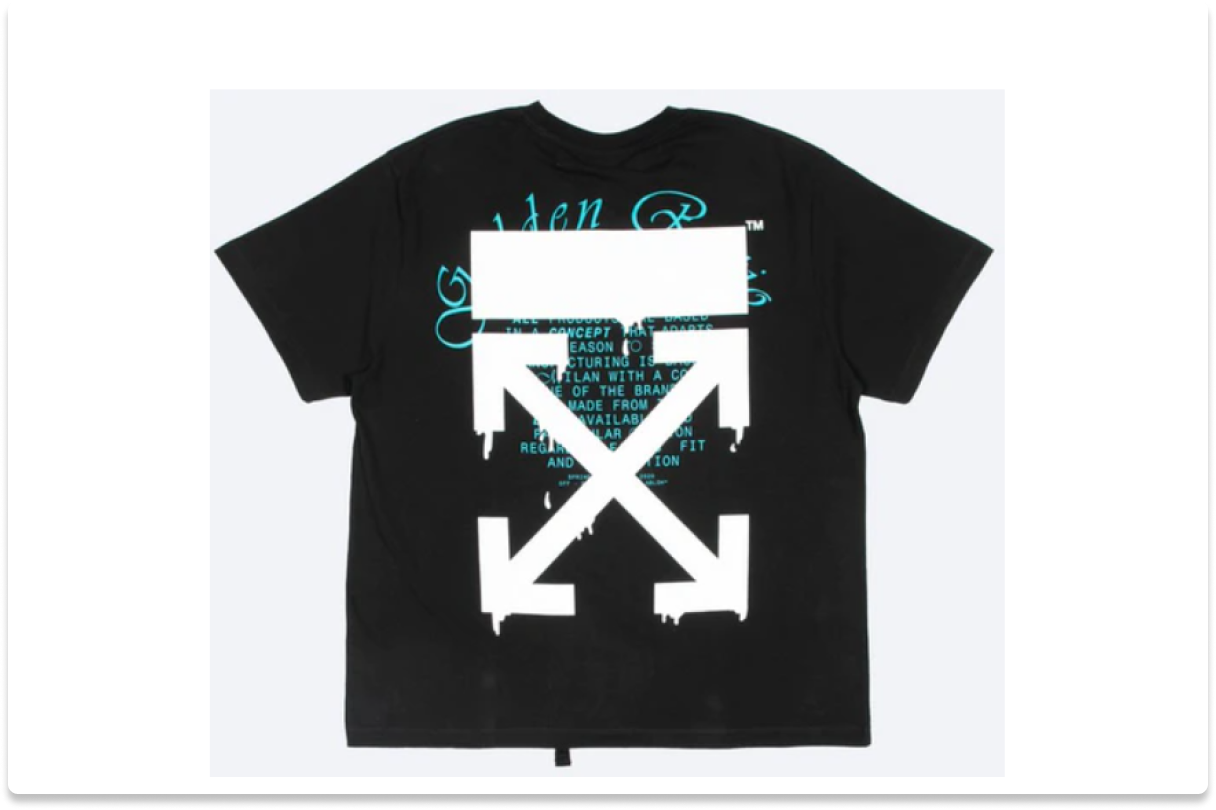 OFF‑WHITE DRIPPING ARROWS BLACK TEE