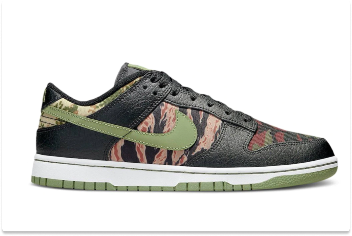 NIKE DUNK LOW SE 'BLACK MULTI‑CAMO'