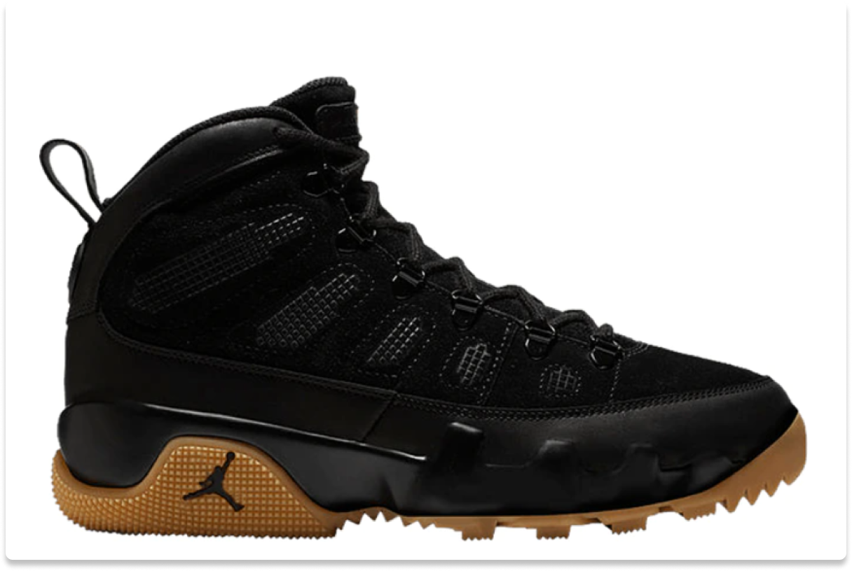 AIR JORDAN 9 RETRO BOOT 'BLACK GUM'