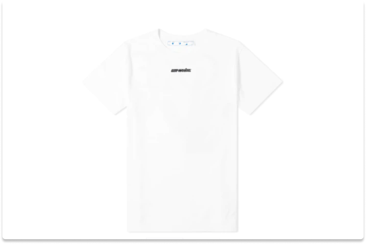 OFF‑WHITE MARKER ARROW OVERSIZED SS TEE WHITE RED