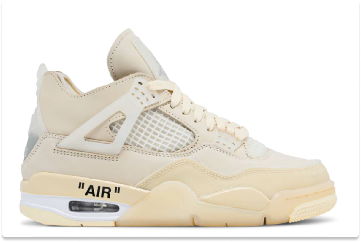 OFF‑WHITE X AIR JORDAN 4 SP 'SAIL' (WMNS) [ALSO WORN BY JAY CHOU]