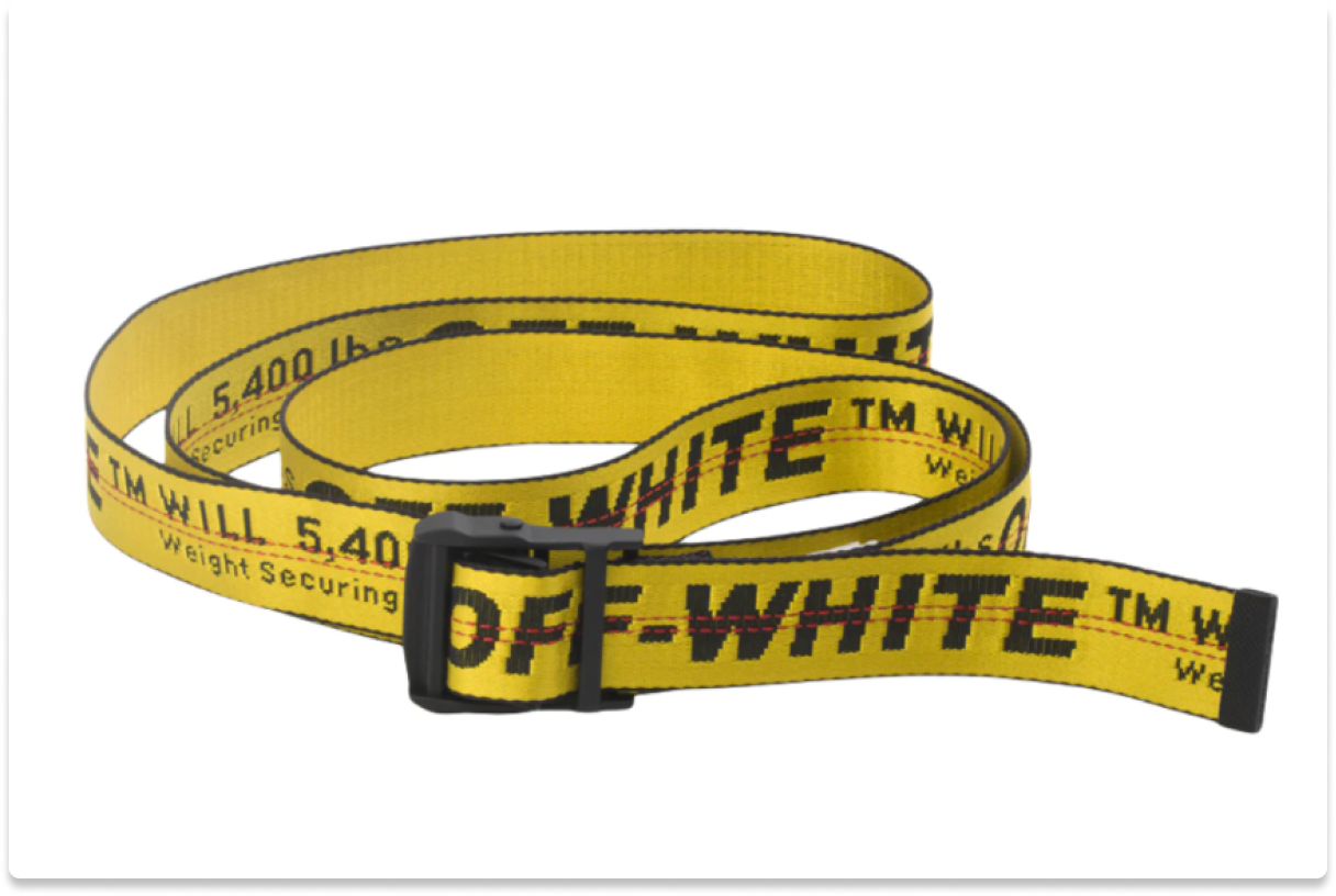 OFF‑WHITE INDUSTRIAL BELT (SS19) YELLOWBLACK