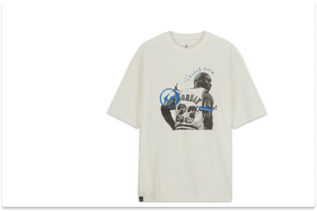 TRAVIS SCOTT X JORDAN X FRAGMENT T‑SHIRT WHITE