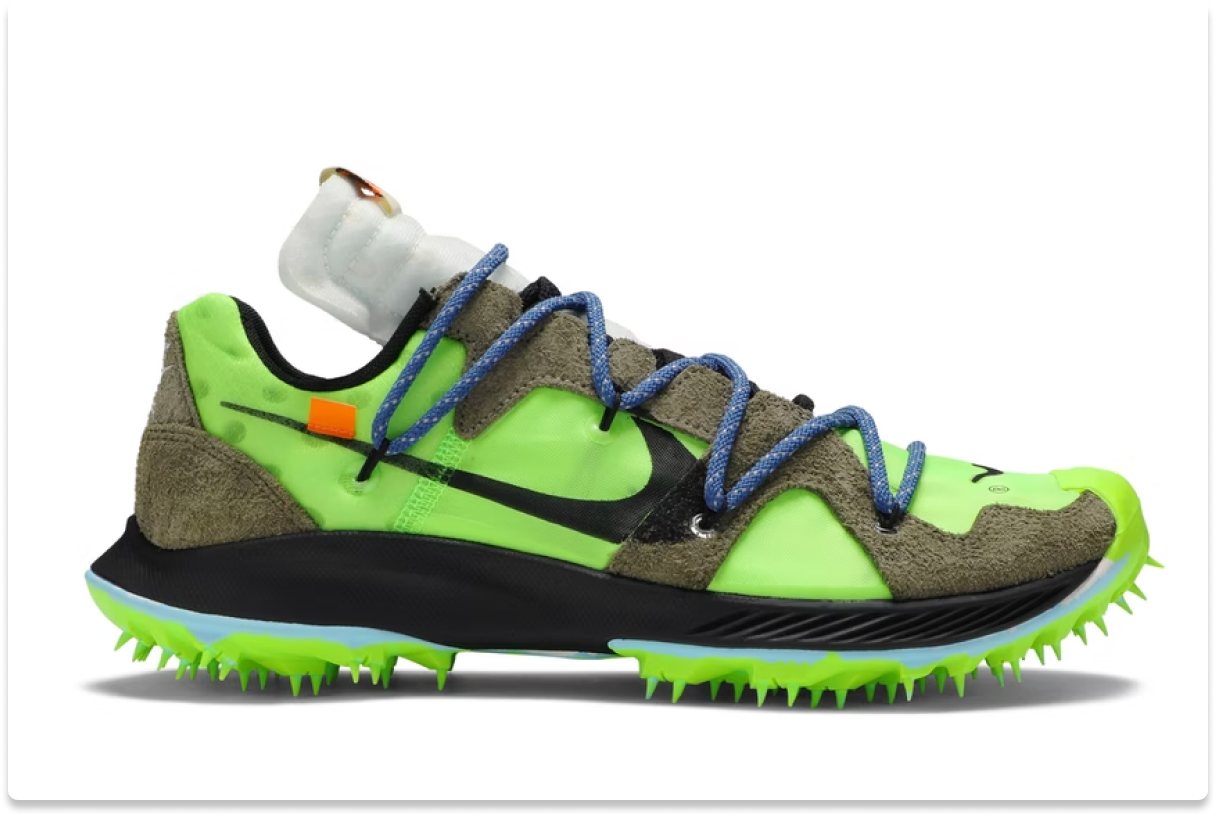 OFF‑WHITE X NIKE AIR ZOOM TERRA KIGER 5 _ATHLETE IN PROGRESS ‑ ELECTRIC GREEN_ (WMNS)
