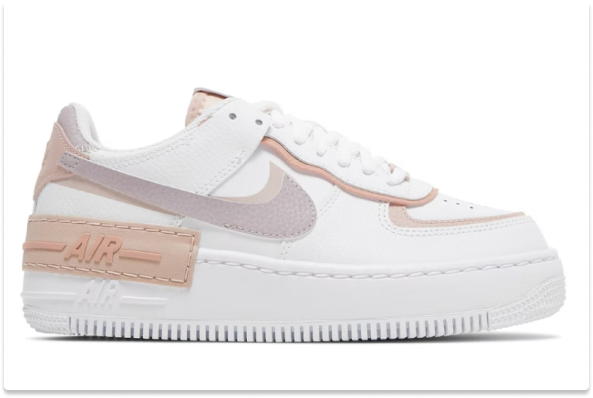 NIKE AIR FORCE 1 SHADOW 'WHITE PINK OXFORD' (WMNS)