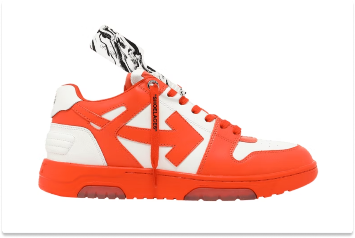 OFF‑WHITE OUT OF OFFICE LOW 'WHITE ORANGE'
