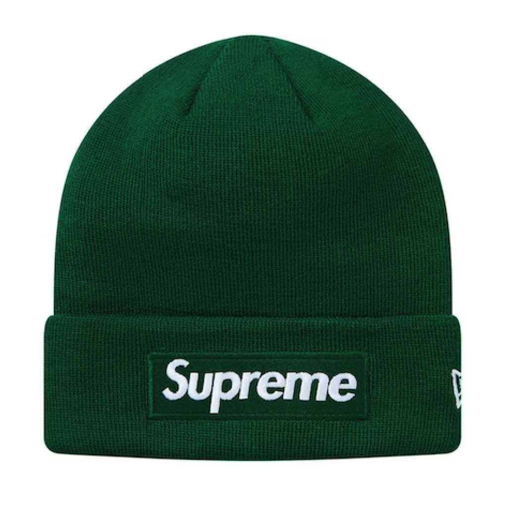 Supreme New Era Box Logo Beanie Dark Green