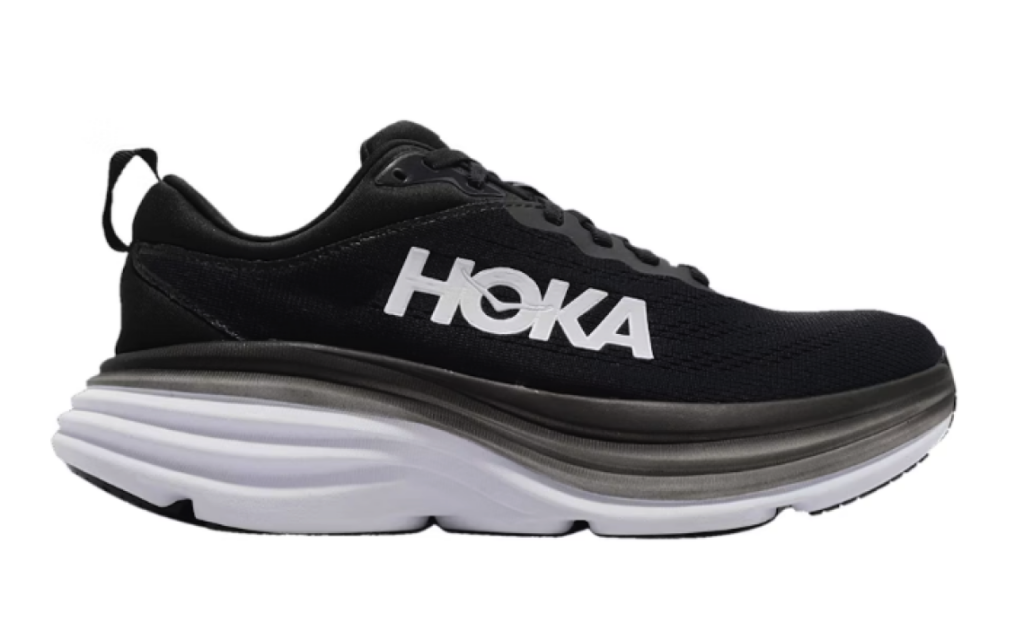 (Women) HOKA Bondi 8 D Wide 'Black White' 1127954‑BWHT