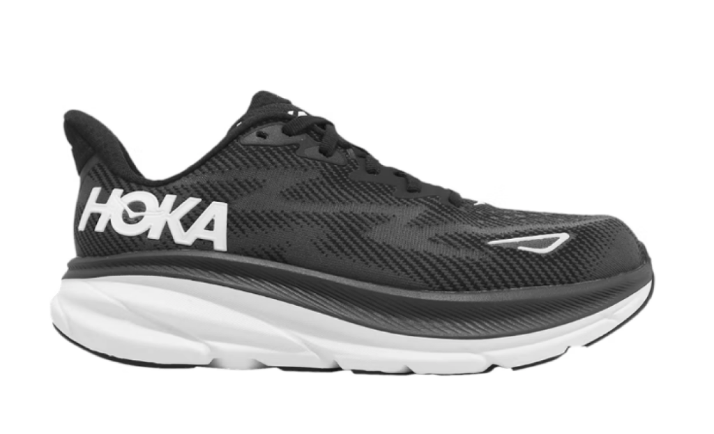 HOKA Clifton 9 Wide 'Black White'