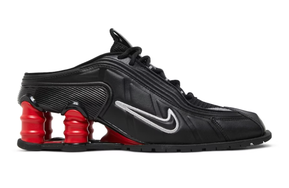 Nike Shox Martine Rose Mules, high-fashion athletic slip ons with a Shox sole