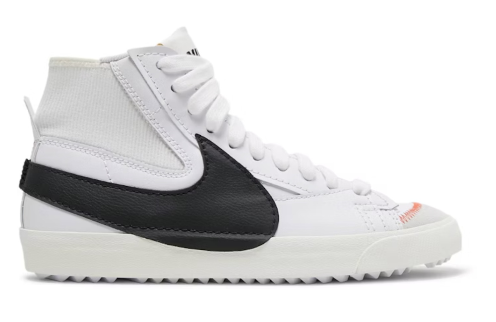 Nike Blazer Mid '77 - vintage white leather high tops with suede overlays and an exposed foam tongue