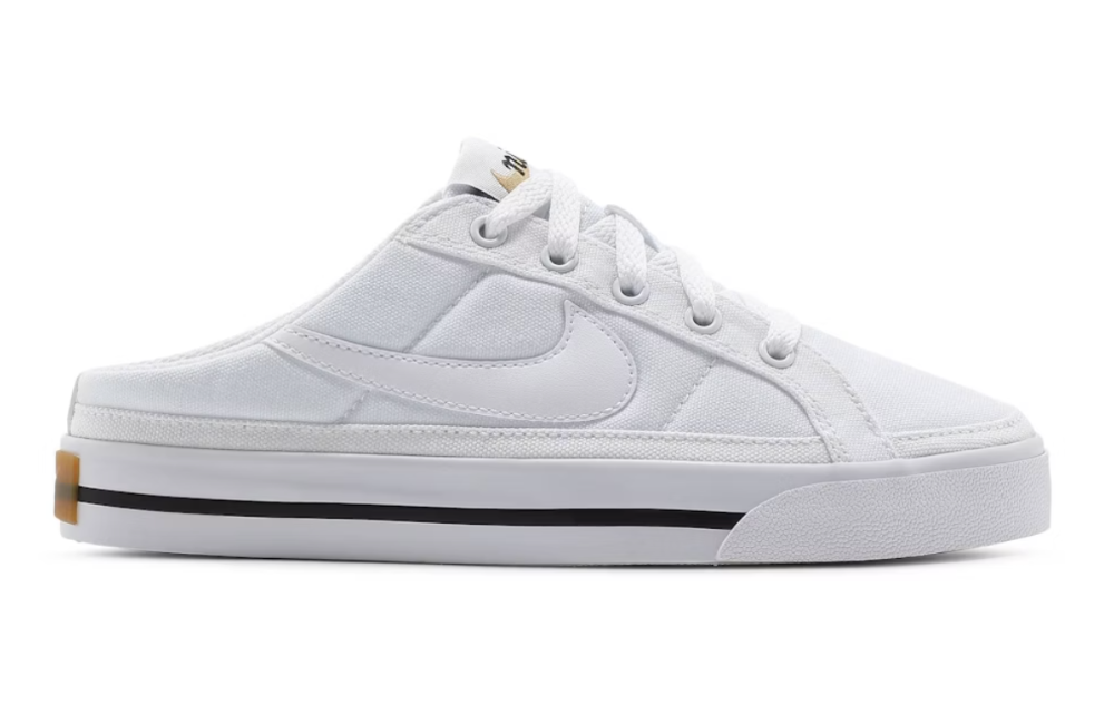 Nike Court Legacy Slip On in canvas, retro tennis-inspired slip on sneakers