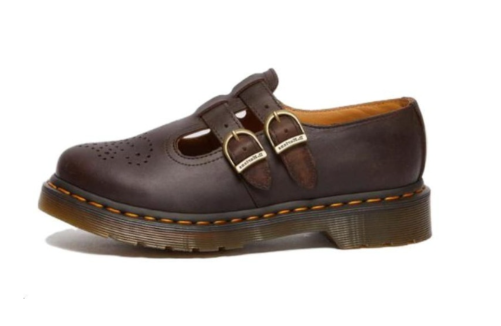 Dr. Martens 8065 Crazy Horse Leather Mary Jane Shoes 'Dark Brown'