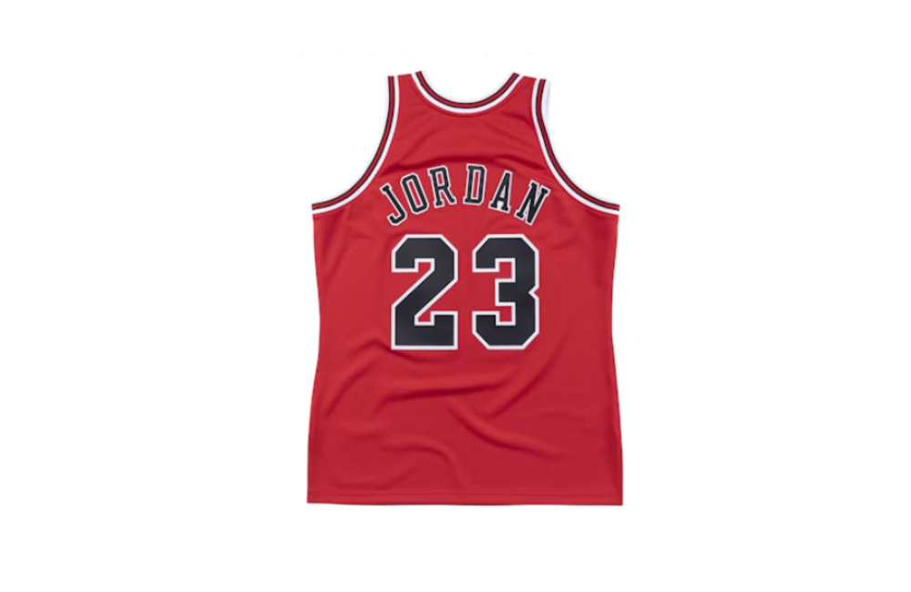 Mitchell & Ness Michael Jordan Chicago Bulls 1996-97 Road Authentic NBA Jersey Red/Black/White