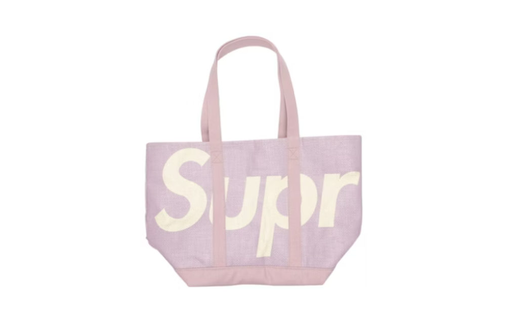 Supreme Raffia Tote Purple