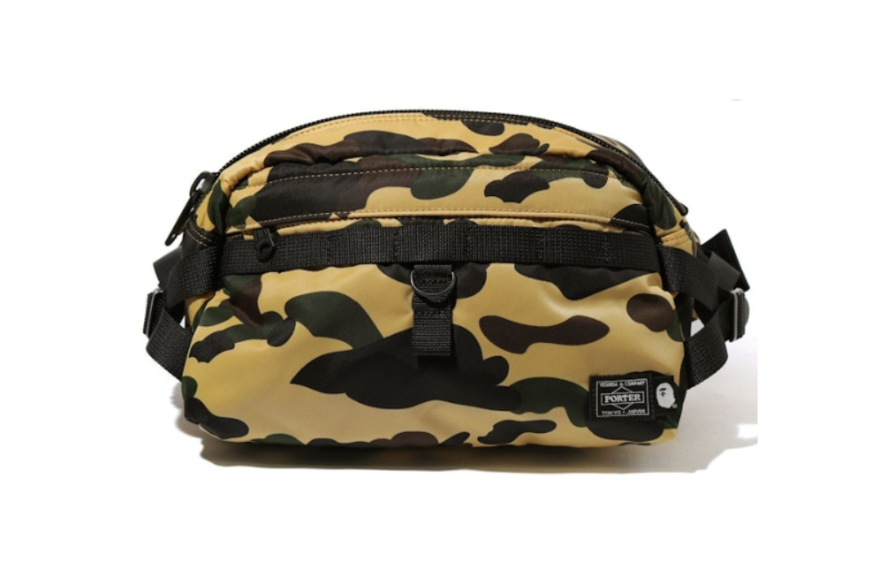 BAPE x Porter 1st Camo Waist Bag 'Yellow' (FW21)