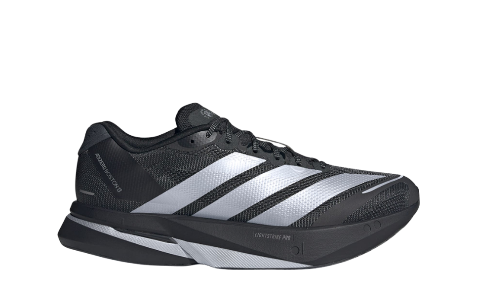 adidas Adizero Boston 13 Running Shoes Core Black Silver Metallic JQ9826