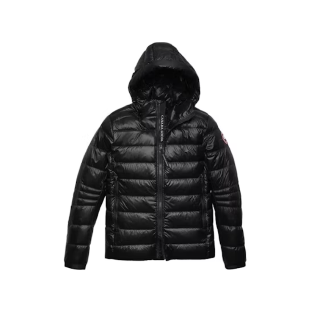 Canada Goose Crofton Red Label Logo Lightweight Hooded Puffer Jacket Black Unisex