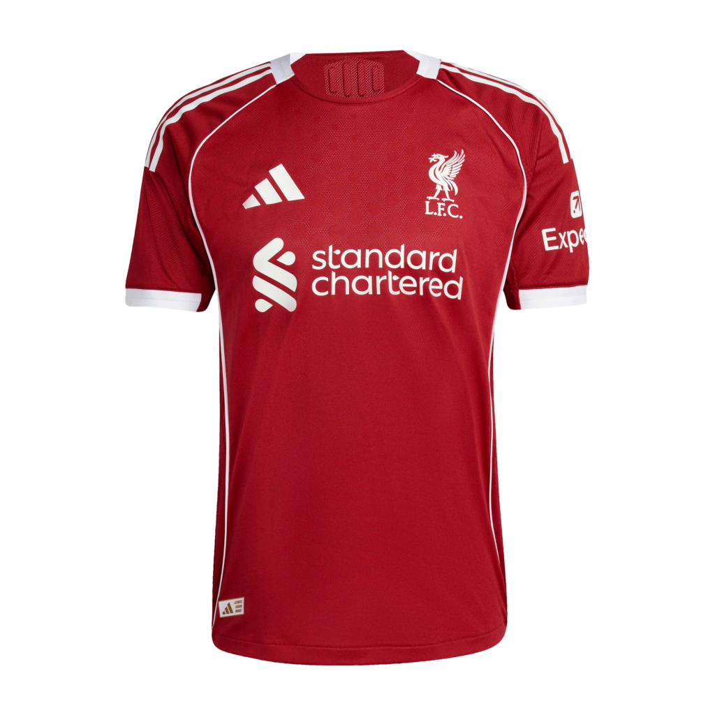adidas AEROREADY Liverpool FC 25/26 Home Slim-Fit Jersey Strawberry Red JV6423